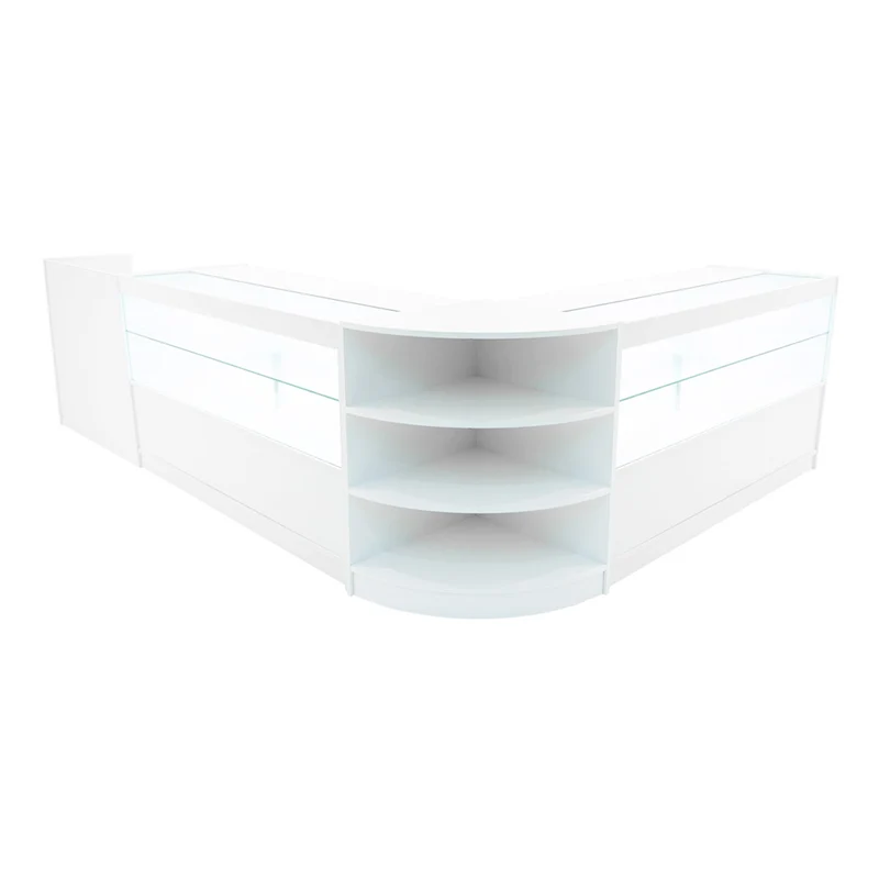 Comptoirs de Vente à LED Ensemble Eclipse - Blanc LM60, 2 x C1500, TB60
