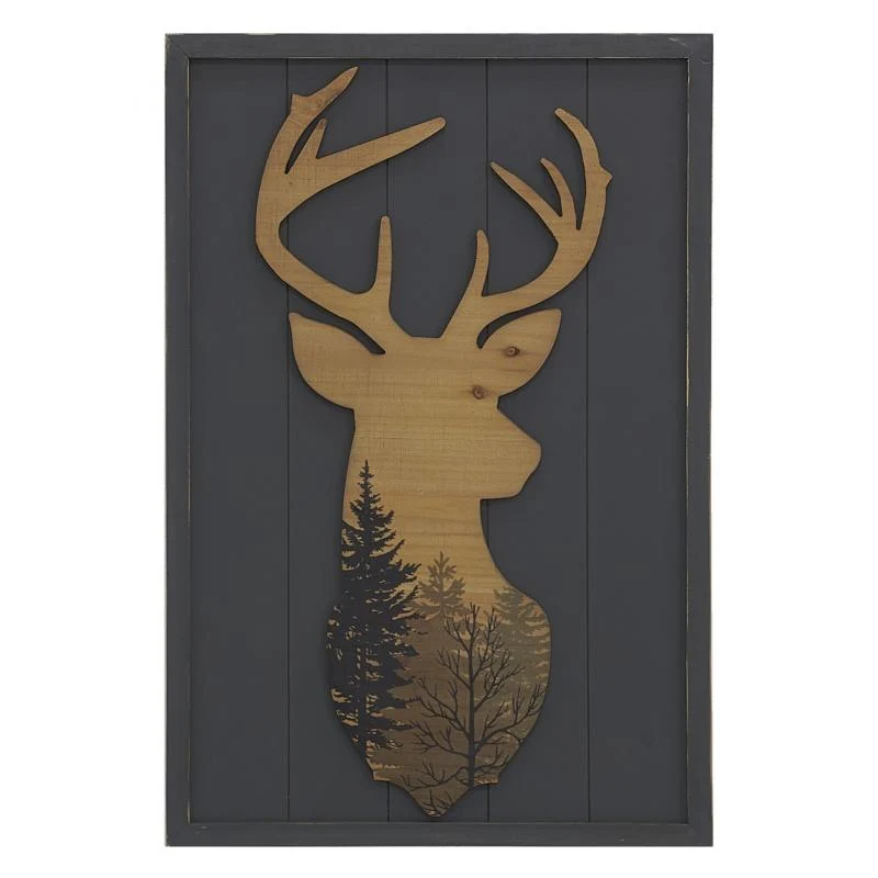 Cadre cerf 72 x 48 x 2 cm