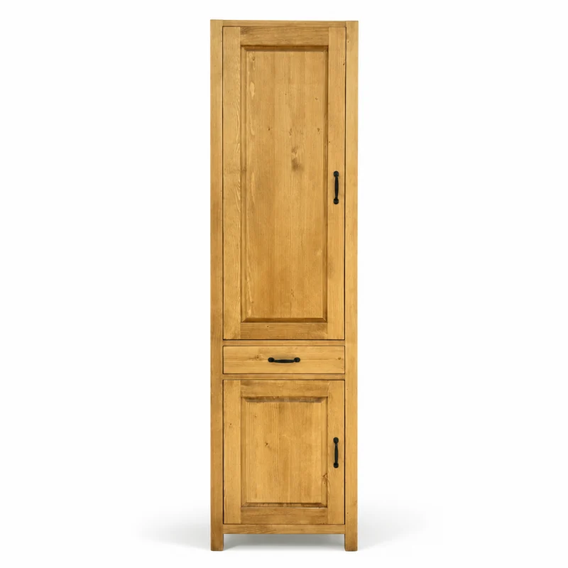 Armoire de rangement un tiroir deux portes ouverture à gauche épicéa huilé miel | Aravis