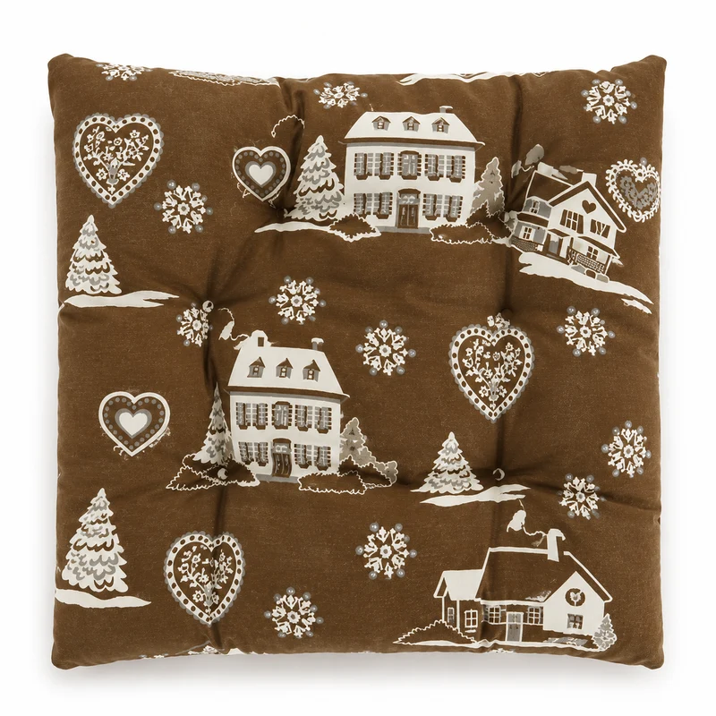 Galette de chaise style montagne Sapin marron Aspin
