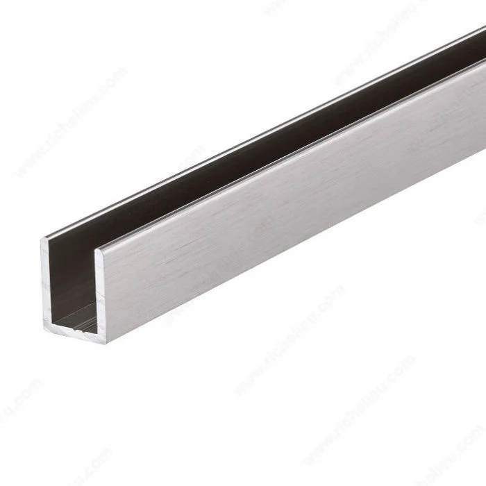 Moulure d'aluminium en U du verre 10 mm (3/8")