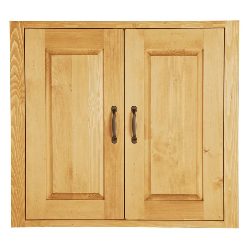 Meuble haut pin massif 80 cm 2 portes épicéa huilé miel | Aravis