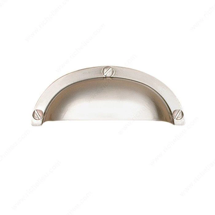 Poignée en coupelle traditionnelle nickel brossé BP6440195