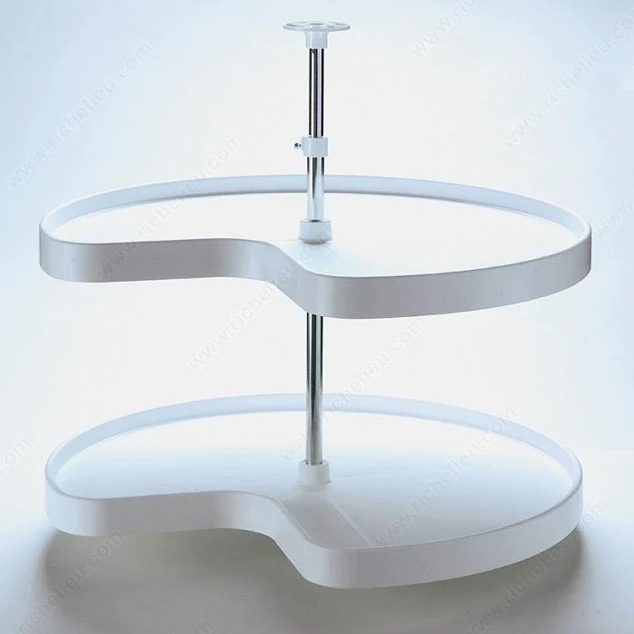 Plateau tournant " Lazy Susan" de Real Solutions, plastique blanc 24''