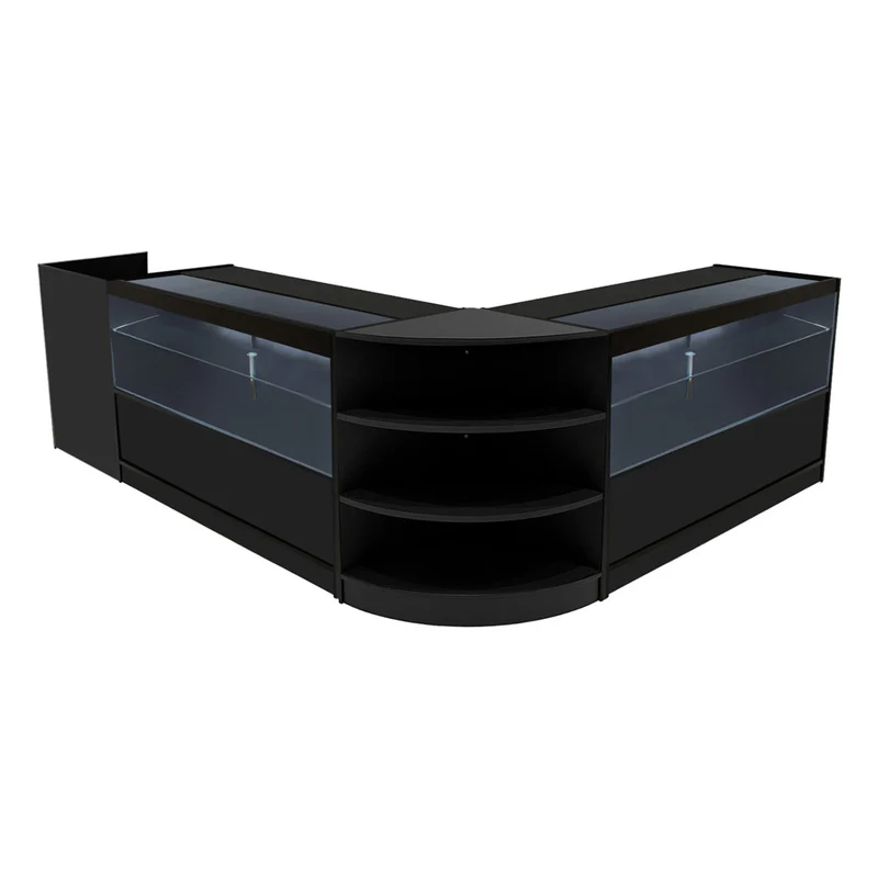 Comptoirs de Vente à LED Ensemble Eclipse - Noir LM60, 2 x C1500, TB60