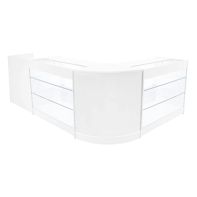 Comptoirs de Vente à LED Ensemble Aries - Blanc CM60, TB60, 2 x K1200
