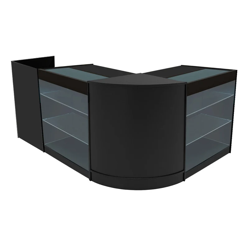 Comptoirs de Vente à LED Ensemble Aries - Noir CM60, TB60, 2 x K900