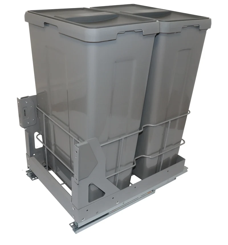Poubelle coulissante WRB 18'' 70L 2 bacs anthracite
