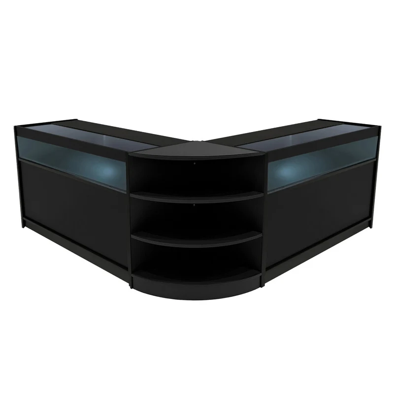 Comptoirs de Vente à LED Ensemble Theseus - Noir LM60, 2 x B1500