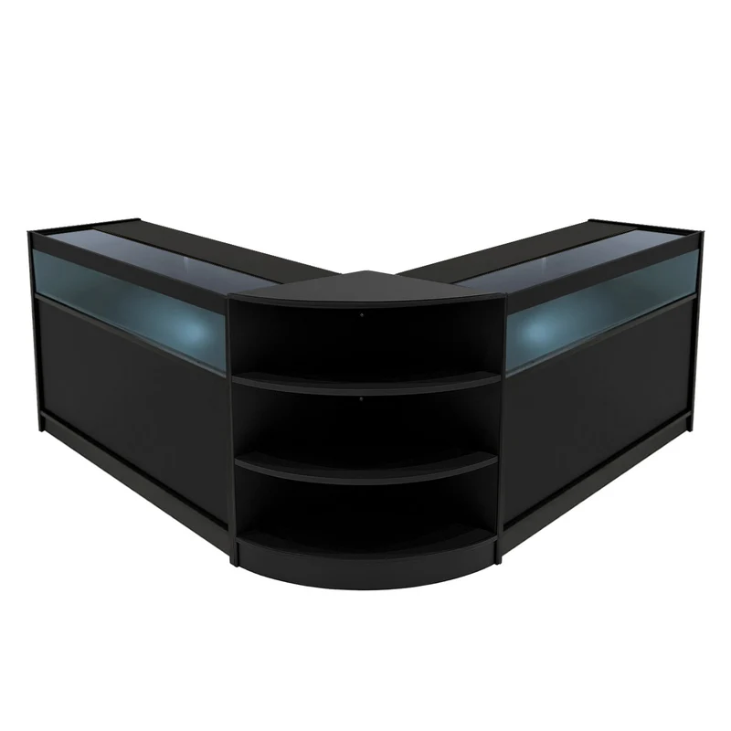 Comptoirs de Vente à LED Ensemble Theseus - Noir LM60, 2 x B1200
