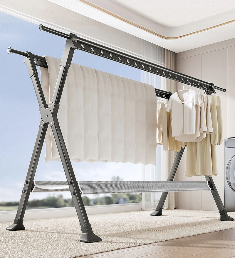 Joybos® Séchoir à Linge Pliable et Extensible, Intérieur/Extérieur, Séchoir en Alliage d'Aluminium F212