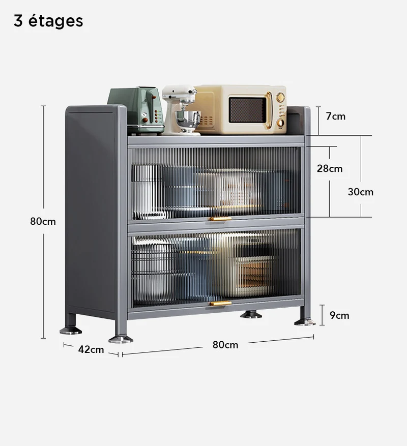 Joybos® 6 niveaux Grande Armoire de Rangement de Cuisine en Métal Mise à Niveau F118