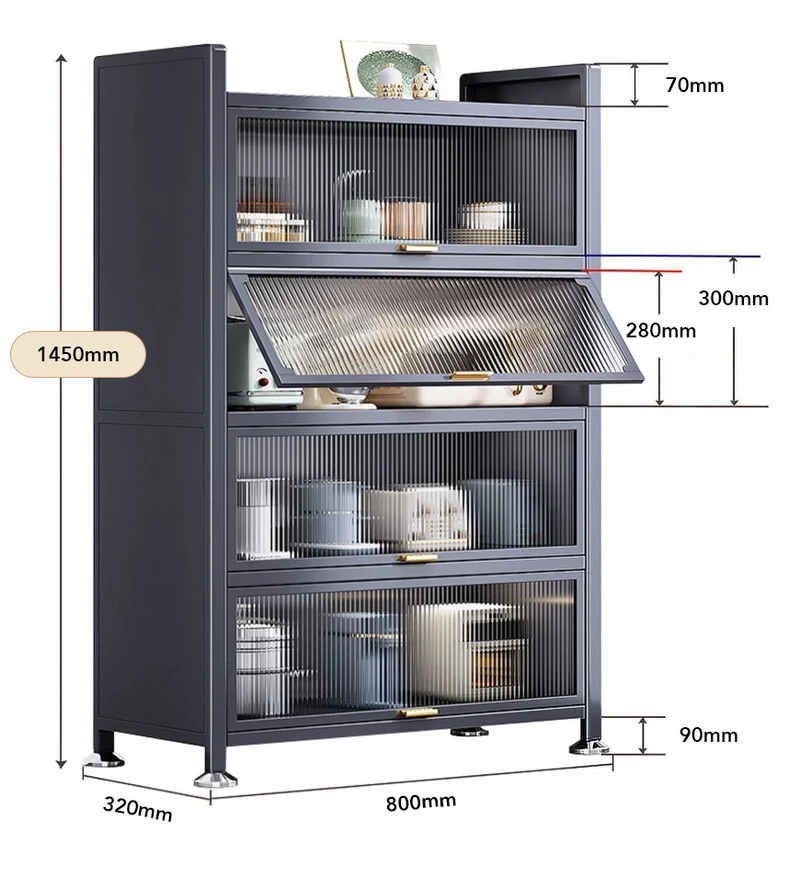 Joybos® Rangement de Cuisine Multifonctionnels en Métal Robuste F86