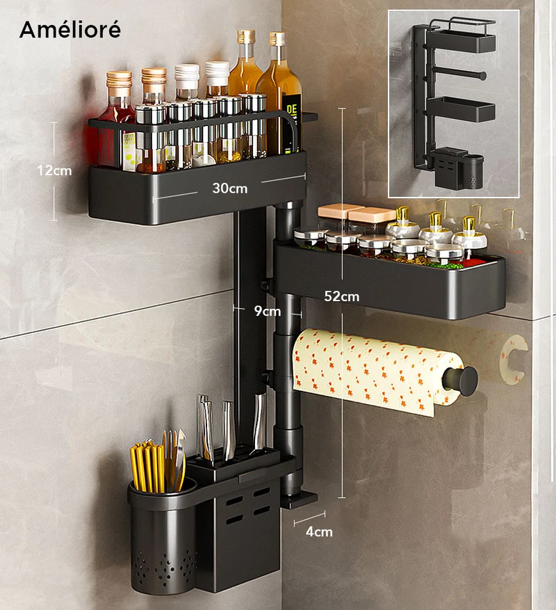 Joybos® Flexible Organisateur d'Épices Mural F49