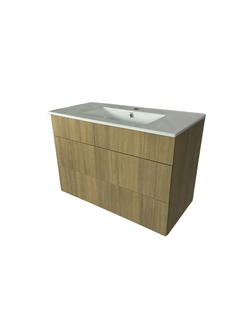 Vanité suspendue - 36 Pouces - 2 tiroirs - Mélamine RHA - Lavabo inclus