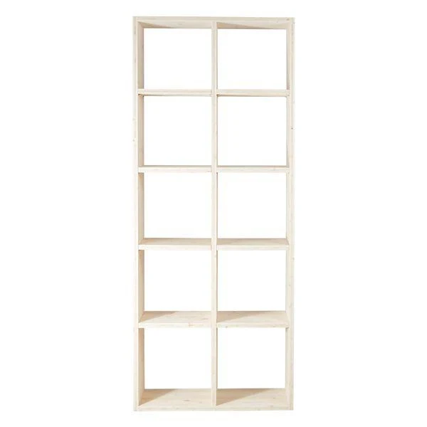 Cube de rangement pin brut 10 niches