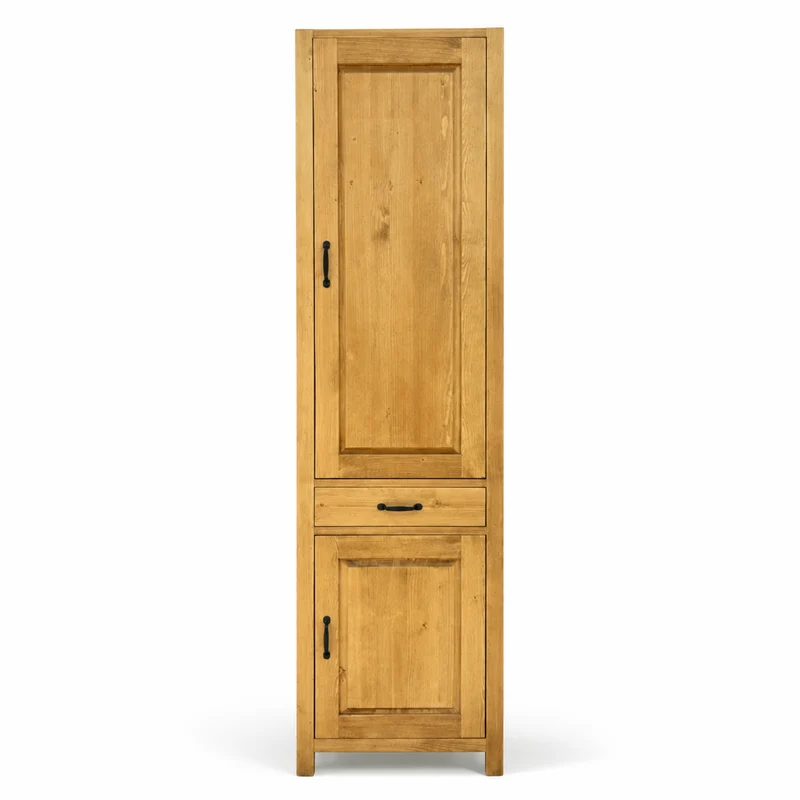 Armoire de rangement un tiroir deux portes ouverture à droite épicéa huilé miel | Aravis