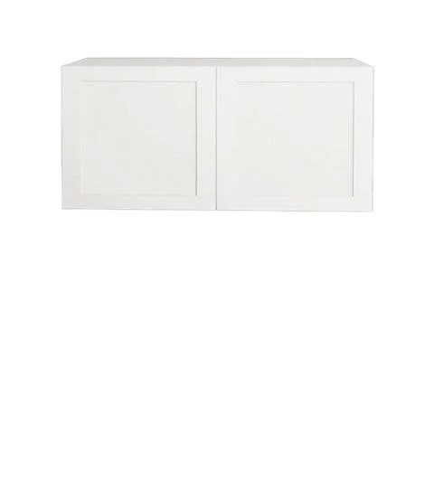 Shaker armoire de cuisine haut de réfrigérateur 2 portes blanche mat 36 L x 20 H x 21/2 P po