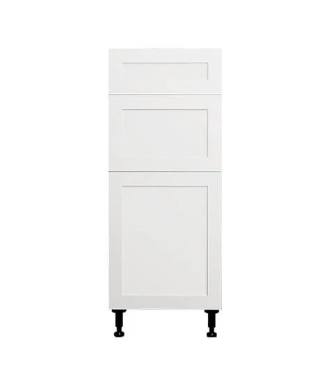 Armoire de cuisine bas 3 tiroirs shaker blanc 15 L x 34 3/4 H x 24 po.