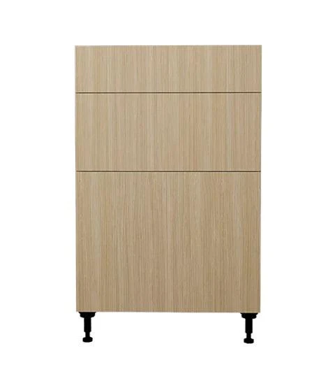 Armoire de cuisine bas 3 tiroirs beauté naturelle 24 L x 34-3/4 H x 24 P po.