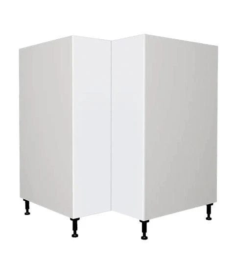 Armoire de cuisine bas en coin blanc laqué 36 L x 34 3/4 H x 24 P