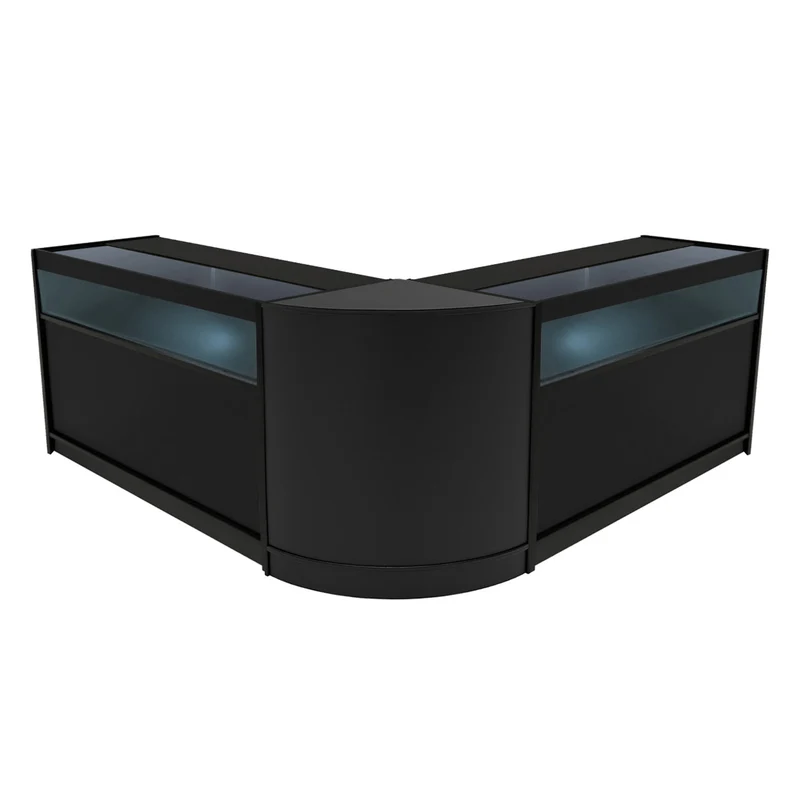 Comptoirs de Vente à LED Ensemble Iris - Noir CM60, 2 x B1500
