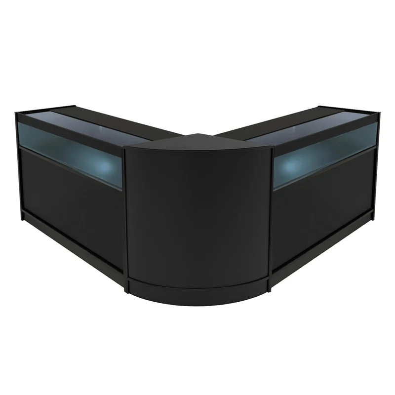 Comptoirs de Vente à LED Ensemble Iris - Noir CM60, 2 x B1200