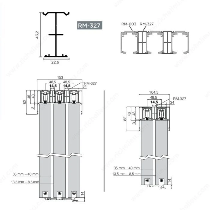 Profilé d'espacement RO 82