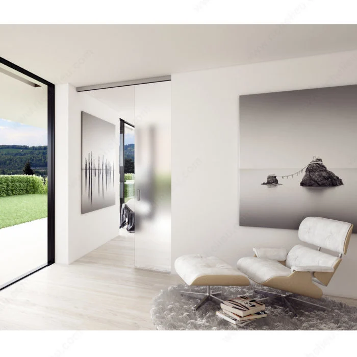 HAWA Porta 100 GM pour portes coulissantes de verre, à montage au plafond