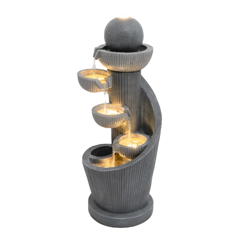 Fontaine de Jardin « Spiral Springs » Avec Éclairage LED