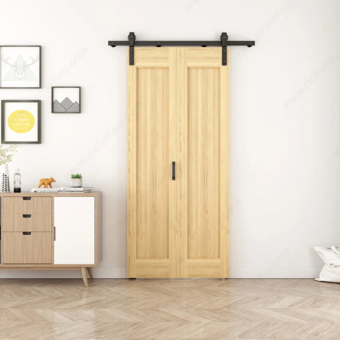 Ensemble pour porte de grange pliante RUSTIQUE avec rail
