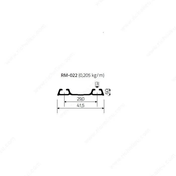 Rail inférieur double type RM 022