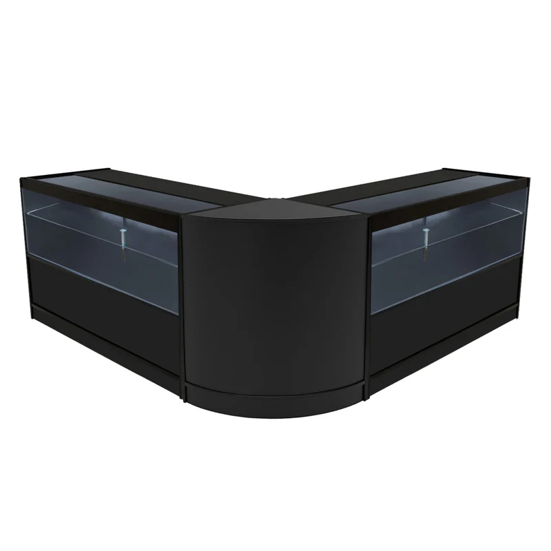 Comptoirs de Vente à LED Ensemble Selene - Noir CM60, 2 x C1500