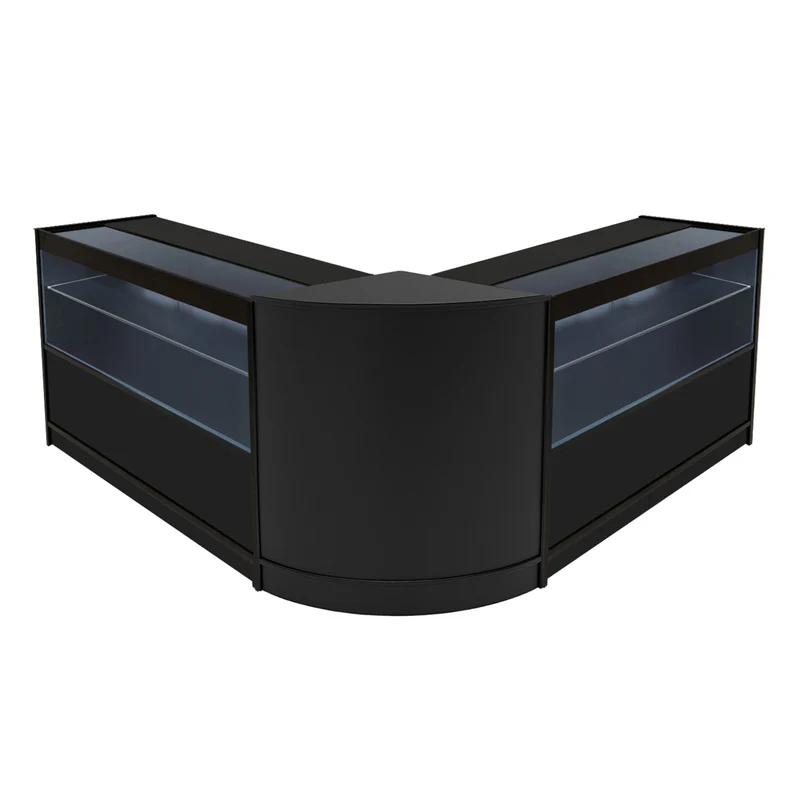 Comptoirs de Vente à LED Ensemble Selene - Noir CM60, 2 x C1200