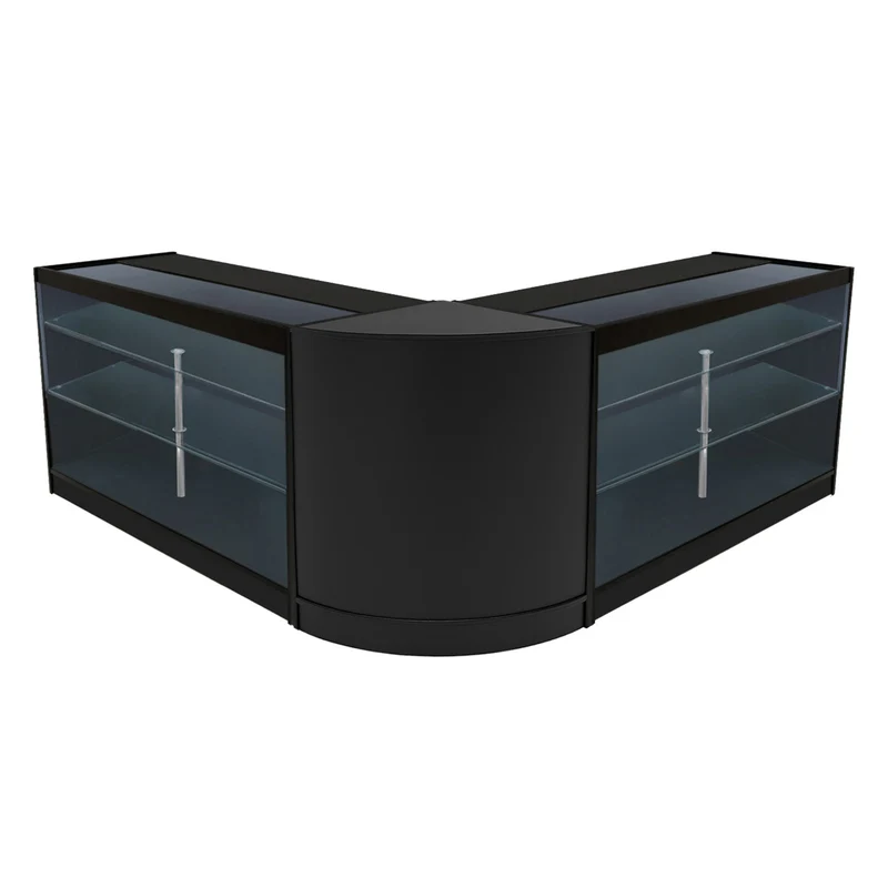Comptoirs de Vente à LED Ensemble Helios - Noir CM60, 2 x K1500