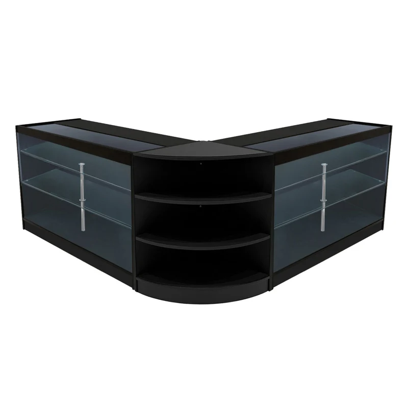 Comptoirs de Vente à LED Ensemble Apollo - Noir LM60, 2 x K1500