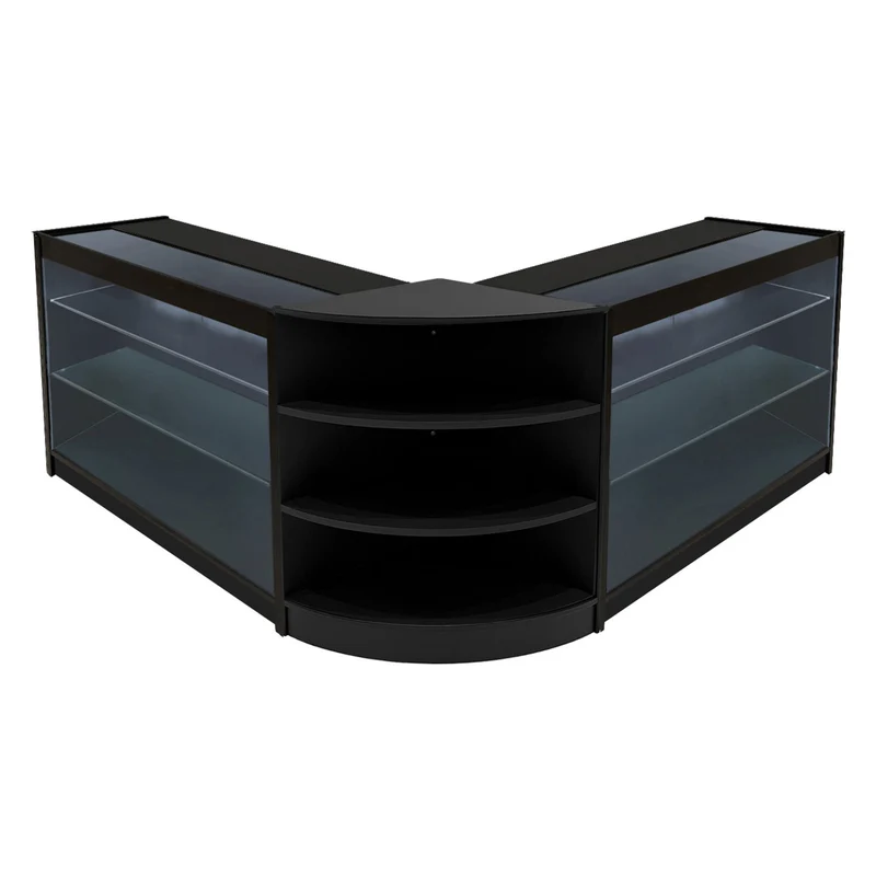 Comptoirs de Vente à LED Ensemble Apollo - Noir LM60, 2 x K1200