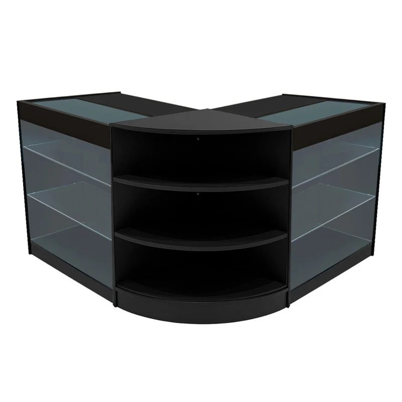 Comptoirs de Vente à LED Ensemble Apollo - Noir LM60, 2 x K900