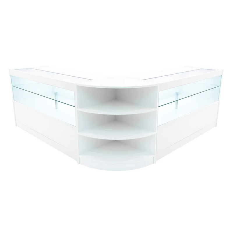 Comptoirs de Vente à LED Ensemble Andromeda - Blanc LM60, 2 x C1500