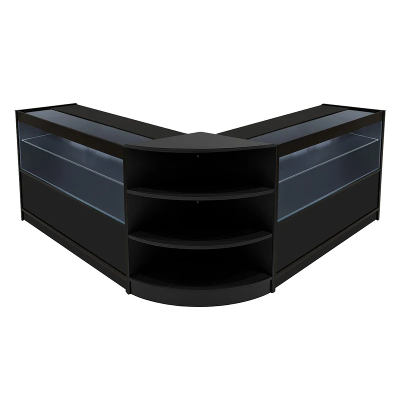 Comptoirs de Vente à LED Ensemble Andromeda - Noir LM60, 2 x C1200