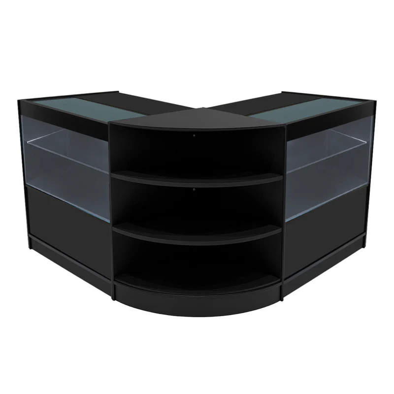 Comptoirs de Vente à LED Ensemble Andromeda - Noir LM60, 2 x C900