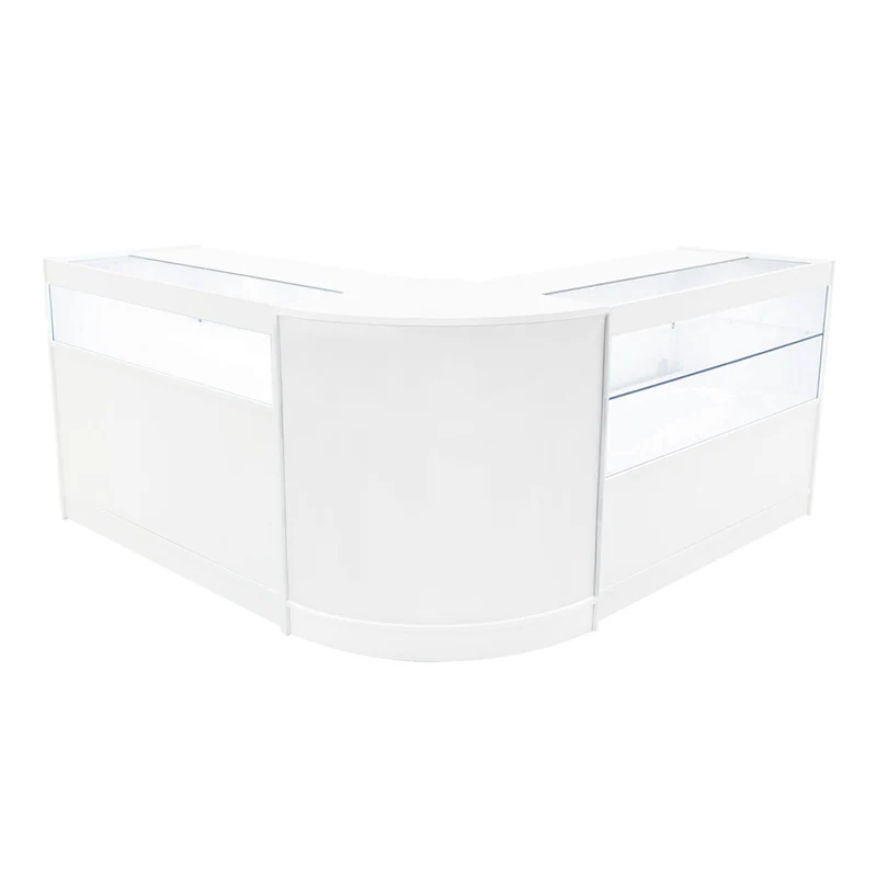 Comptoirs de Vente à LED Ensemble Adonis - Blanc CM60, B1200, C1200