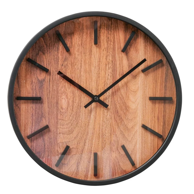 Horloge effet bois Ø29 cm
