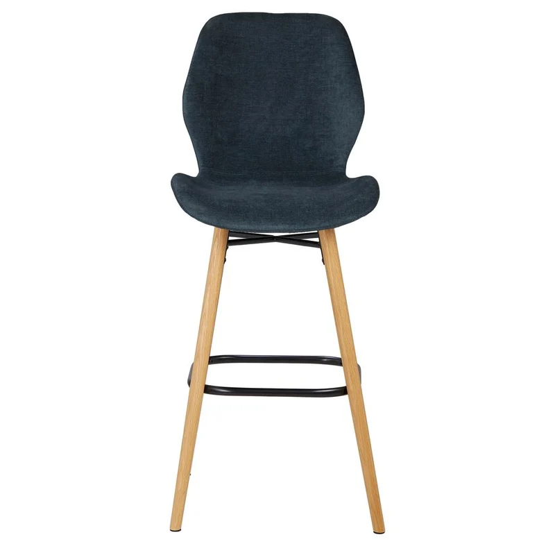 Chaise snack tissu soft touch bleu foncé