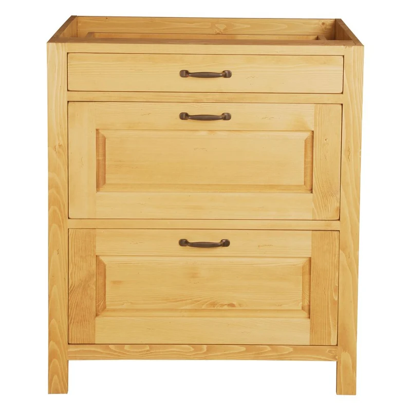 Meuble bas casserolier 80 cm épicéa huilé miel | Aravis