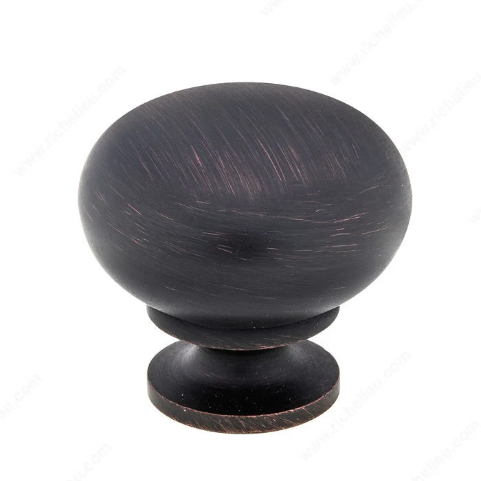 Bouton contemporain en métal 5923 - Bronze huilé brossé