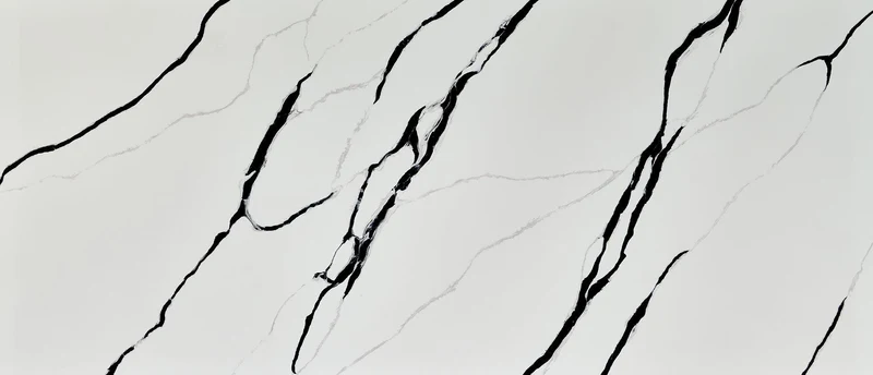 Plan de travail en quartz Calacatta Lumanyx MSI, épaisseur 2 à 3 cm