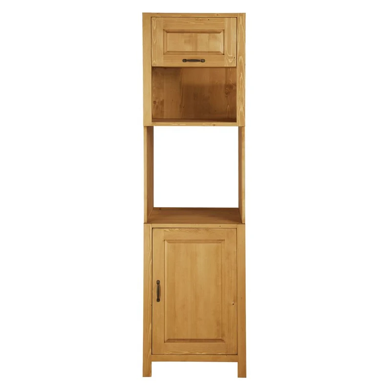 Armoire d'encastrement 1 niche 1 porte ouverture droite épicéa huilé miel | Aravis