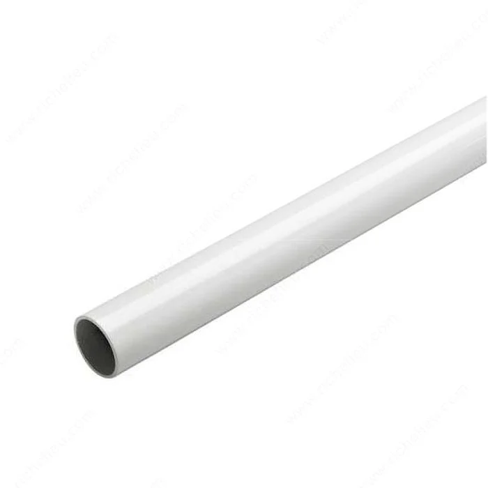 Tringles rondes pour garde-robes-Blanc