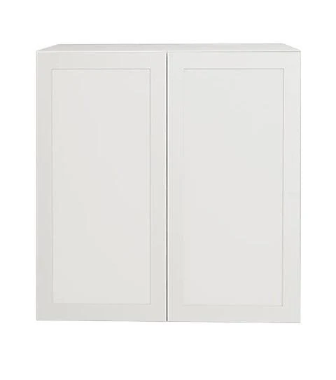 Armoire de cuisine haut 2 portes shaker blanche mat 30 L x 36 H x 12,5 po